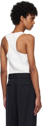 Courrèges White 90's Rib Cut Out Tank Top