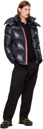 Moncler Navy Short Montbeliard Down Jacket