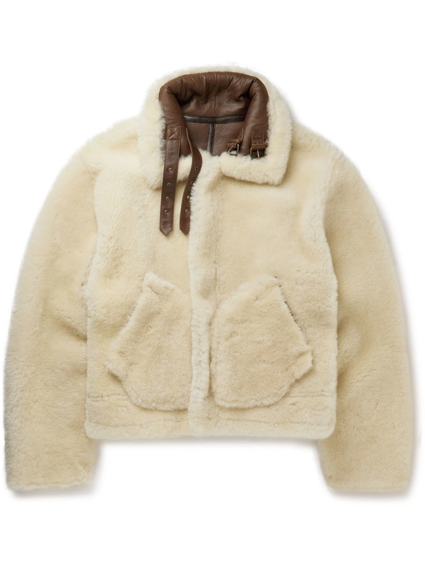Photo: Vetements - Reversible Shearling and Leather Aviator Jacket - Neutrals