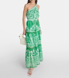 Farm Rio Sweet Garden Green cotton maxi dress