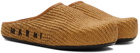 Marni Brown Raffia Fussbett Clogs