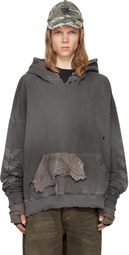 Alexander Digenova Gray Scrap Logo Hoodie