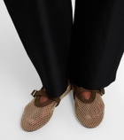 Alaïa Fishnet Mary Jane flats