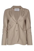 Harris Wharf London Women Stand Up Collar Blazer Rayon