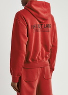 Helmut Lang Postcard Printed Hooded Cotton Sweatshirt Red