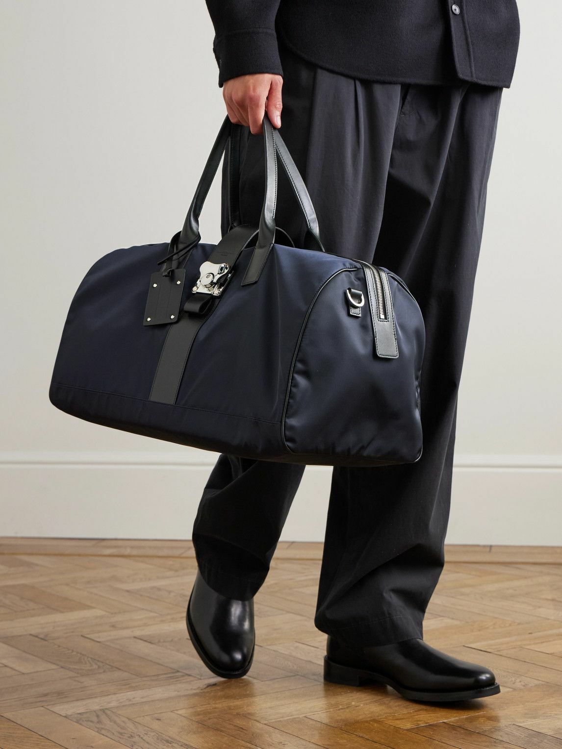 FPM Milano - Butterfly Leather-Trimmed Nylon Duffle Bag