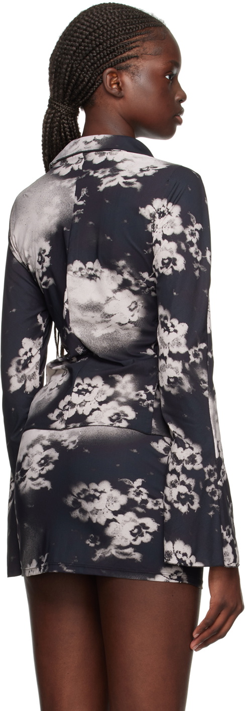 ioannes Black Floral Shirt