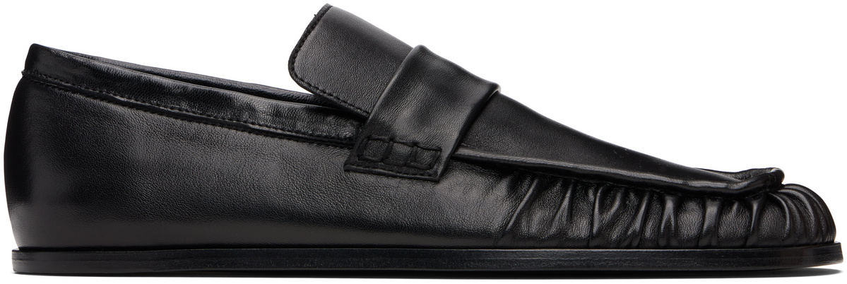 Jil Sander Black Square Toe Loafers