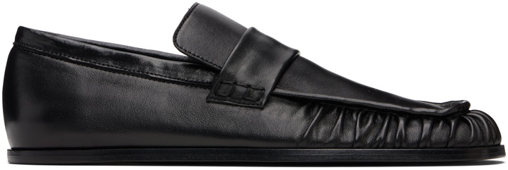 Photo: Jil Sander Black Square Toe Loafers