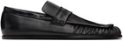 Jil Sander Black Square Toe Loafers