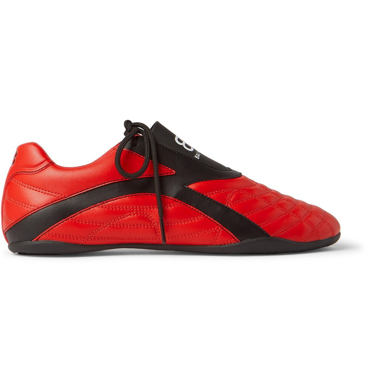 Balenciaga - Zen Logo-Print Faux Leather Sneakers - Red Balenciaga