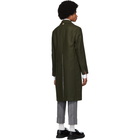 Thom Browne Green Melton Relaxed Unconstructed Coat