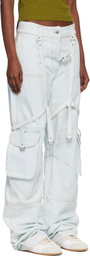 Off-White Blue Cargo Denim Jeans