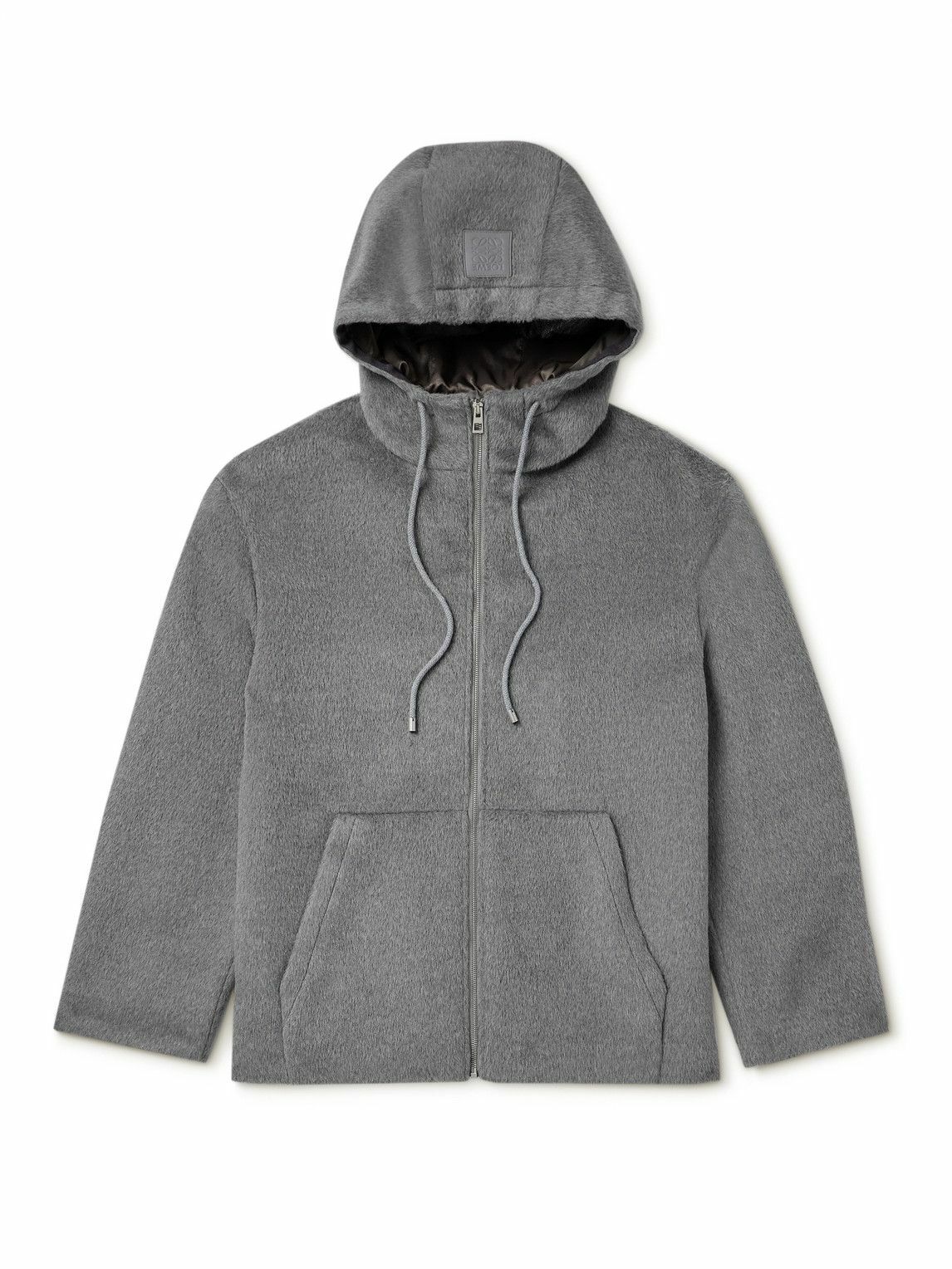 LOEWE - Wool Zip-Up Hoodie - Gray Loewe