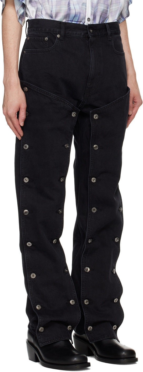 Y/Project Black Snap Off Jeans Y/Project
