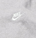 Nike - Mélange Fleece-Back Cotton-Blend Jersey Zip-Up Hoodie - Gray