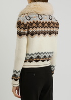 Stella Mccartney Fair Isle Intarsia Wool Cardigan Multicoloured 1