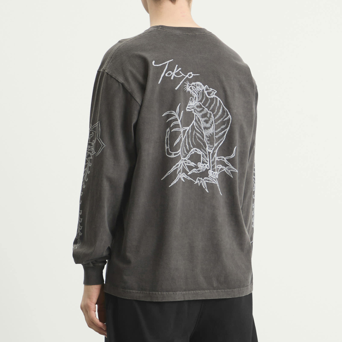 Neighborhood Men's LS-14 Souvenir Long Sleeve T-Shirt in Black