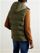 Loro Piana - Quilted Padded Shell Hooded Gilet - Green