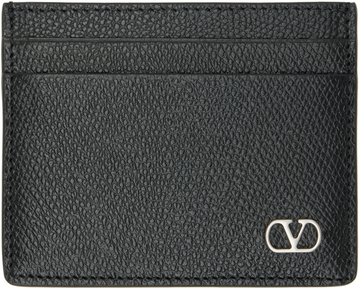 Valentino Garavani Black VLogo Siganture Card Holder