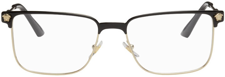 Photo: Versace Black & Gold Rectangle Glasses
