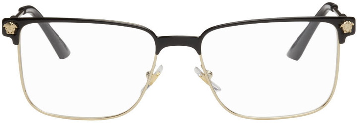 Photo: Versace Black & Gold Rectangle Glasses