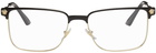 Versace Black & Gold Rectangle Glasses