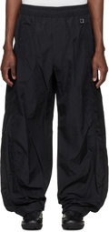 WOOYOUNGMI Black Barrel Leg Track Pants