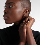 Yvonne Léon Mini 9kt gold earrings with diamonds and onyx
