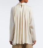 Agnona Draped satin blouse