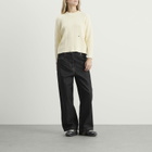 Hommegirls Women's Waffle Knit Pullover in Cream