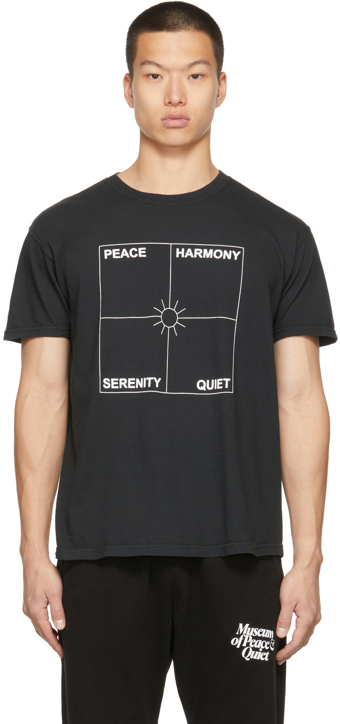 Museum of Peace & Quiet SSENSE Exclusive Black 4 Corners T-Shirt