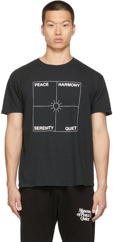 Photo: Museum of Peace & Quiet SSENSE Exclusive Black 4 Corners T-Shirt