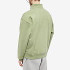 Nike Men's Solo Swoosh Quarter-Zip in Oil Green/White