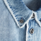 Versace Men's Denim Button Down Shirt in Light Blue