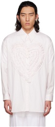 Simone Rocha SSENSE Exclusive Pink Ruffle Heart Shirt