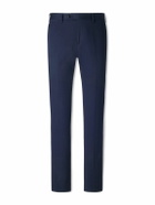 Lardini - Tapered Cotton-Blend Twill Trousers - Blue
