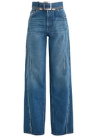 Jean Paul Gaultier Belted Wide-leg Jeans Blue