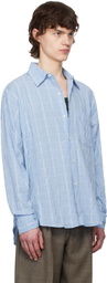 mfpen Blue Seersucker Executive Shirt