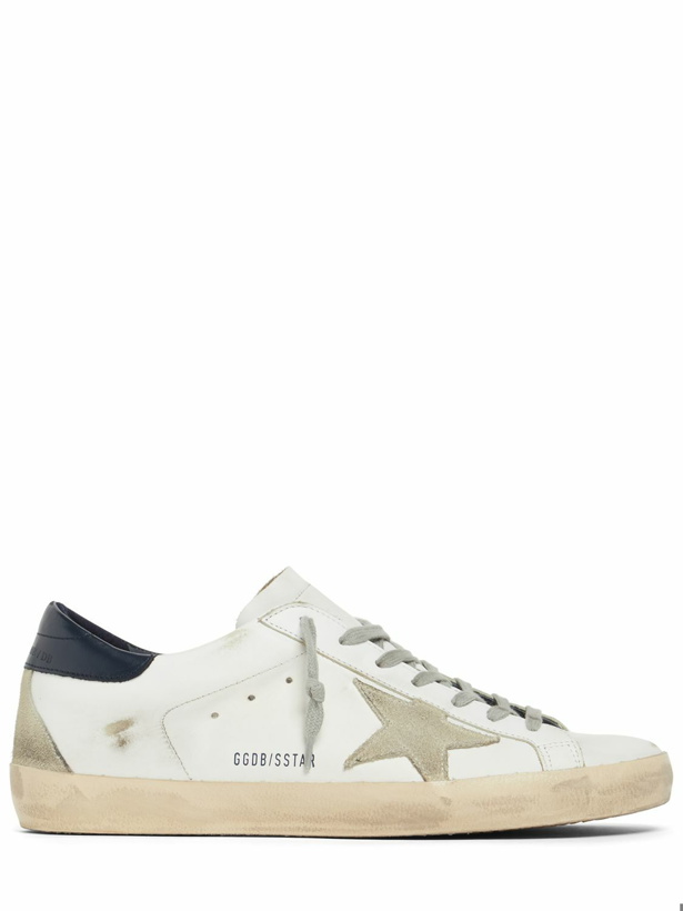 Photo: GOLDEN GOOSE - 20mm Super Star Leather & Suede Sneakers