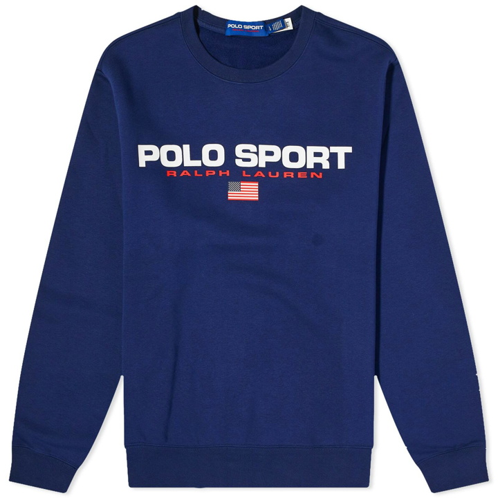 Photo: Polo Ralph Lauren Men's Polo Sport Crew Sweat in Cruise Navy/White