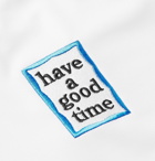 adidas Consortium - Have a Good Time Logo-Embroidered Debossed Tech-Jersey T-Shirt - Men - White
