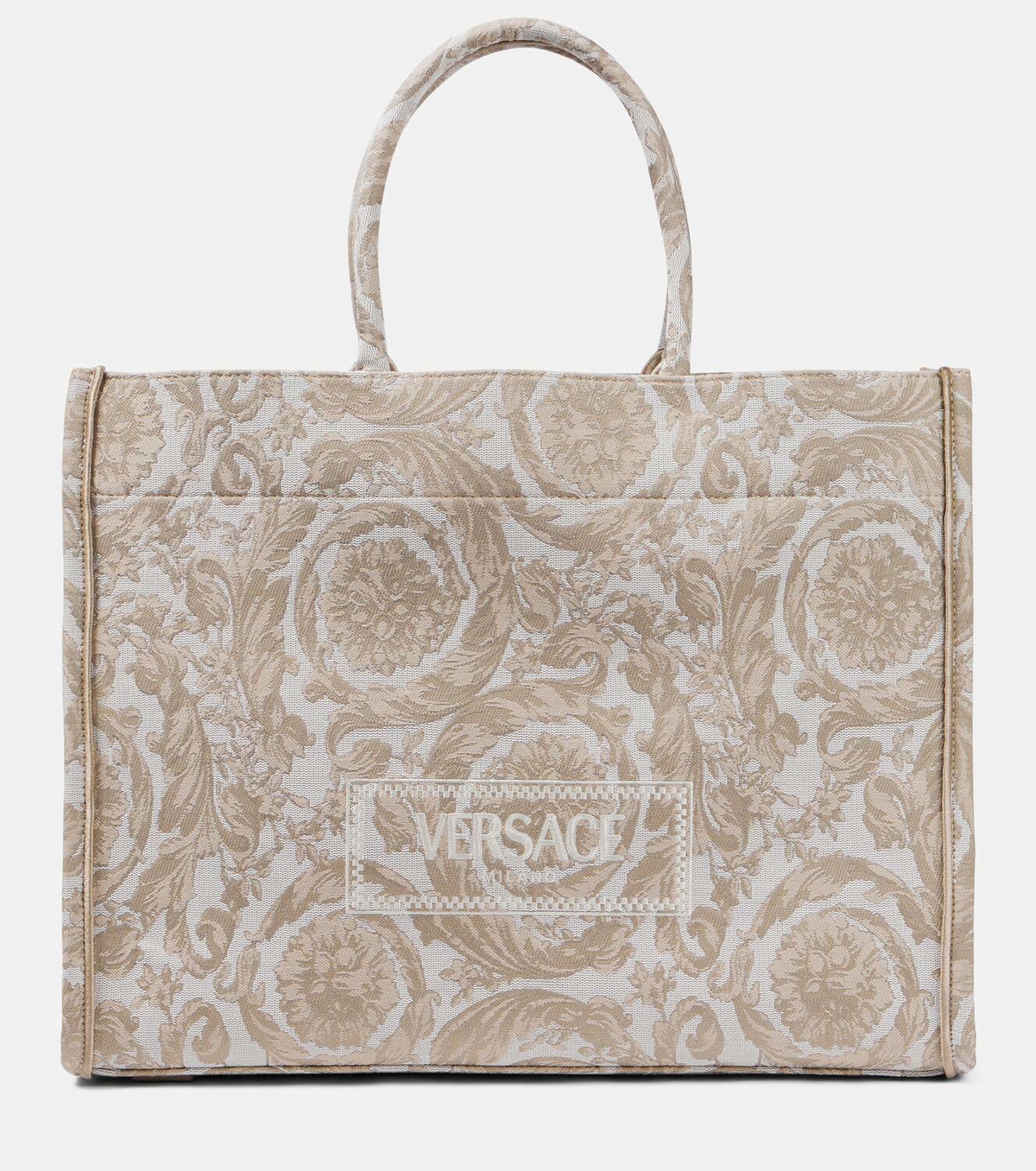 【関税&送料込】Versace Large Shopper Bag Athena Baroque Versace Barocco Athena Extra Large tote bag Versace