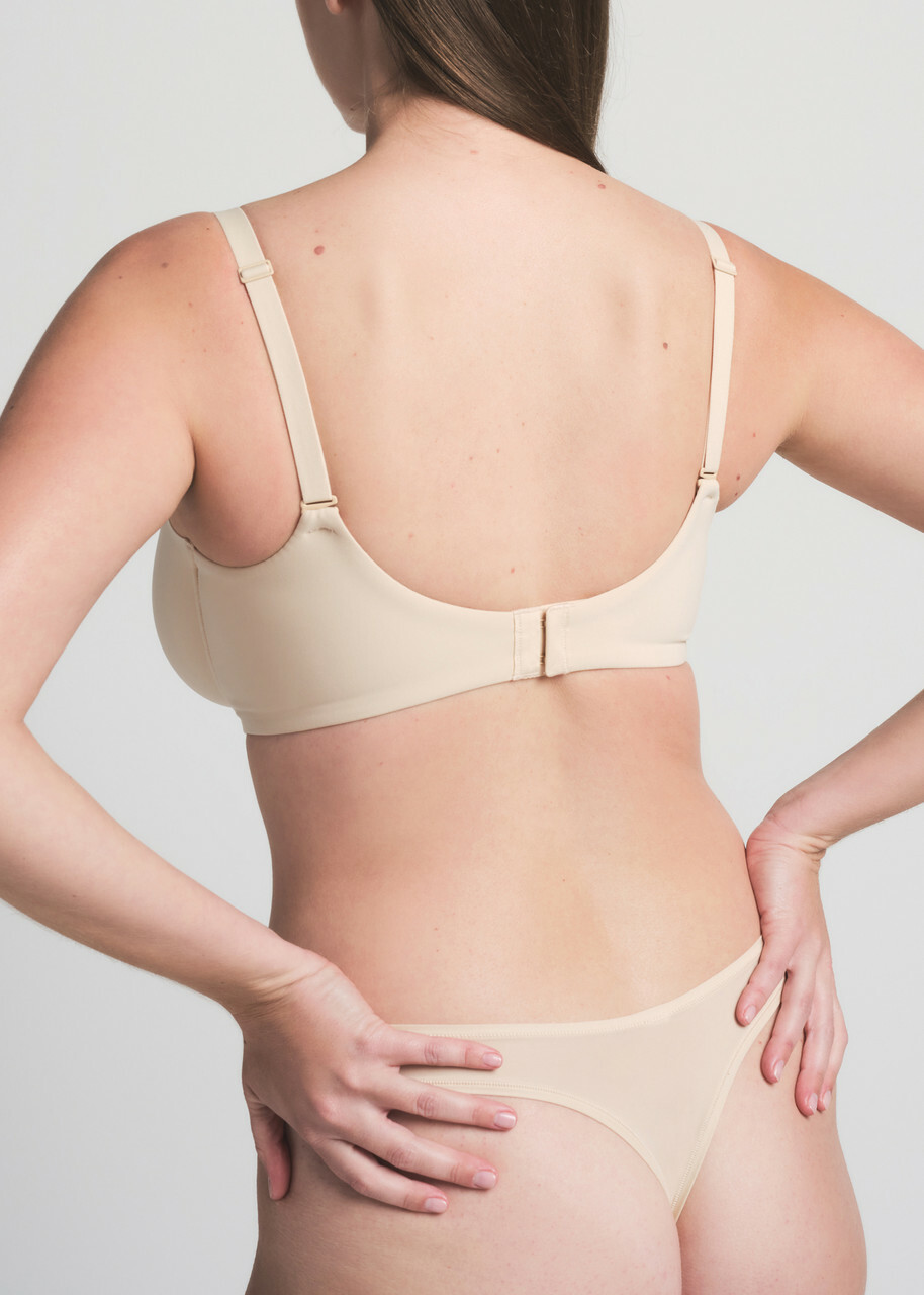 Skims Unlined Stretch-jersey Demi bra Cream
