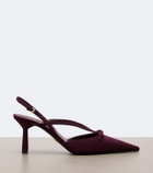 Prada Bow-detail suede slingback pumps