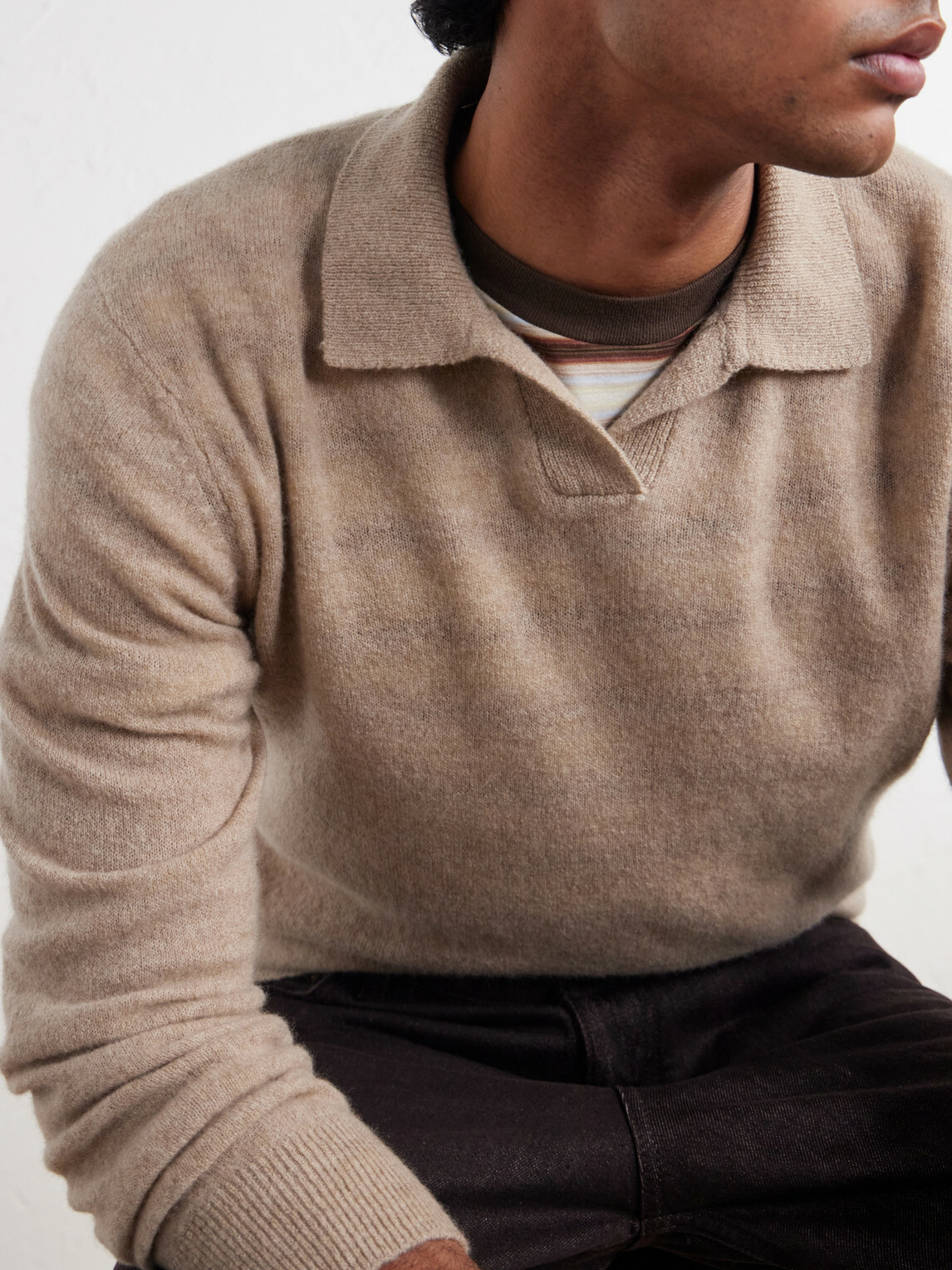 Altea - Wool and Cashmere-Blend Polo Sweater - Neutrals