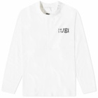 Maison Margiela Men's Number Logo Mock Neck Long Sleeve T-Shirt in Off White