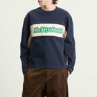 Brain Dead Men's Heavyweight Panelled Long Sleeve T-Shirt in Navy