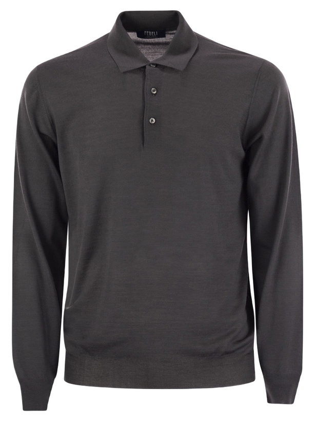 Photo: Fedeli Virgin Wool Polo Shirt