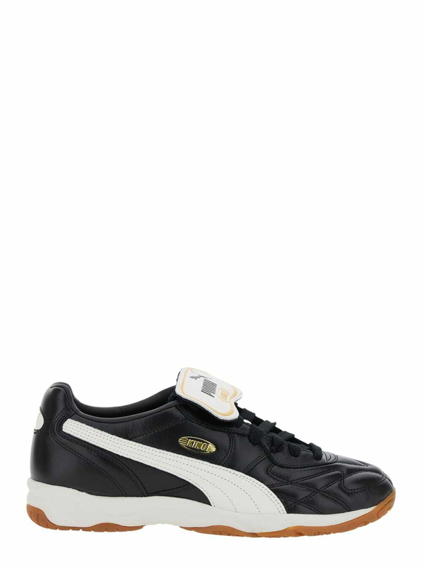 Photo: Puma king Black Sneakers With Formstrip Logo Detail On The Side And Logo Patch On The Tongue In Leather Unisex